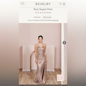 Selling Revelry Rory Sequin Dress